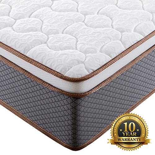 BedStory 10 Inch King Mattress, Upgraded Hybrid Mattress with 100