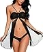 Avidlove Womens Lingerie Halter Babydoll Mesh Chemise Mini Sleepwear