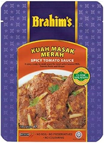 Amazon 無添加 ハラル認定 ブラヒム スパイシー トマトソース 180g 3 4人前 5袋セット Halal 認証 保存料 合成着色料 不使用 ブラヒム カレー 通販