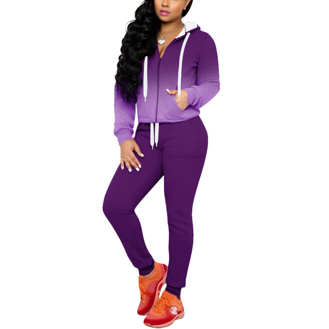 Nimsruc Two Piece Outfits For Women Jogging Suits