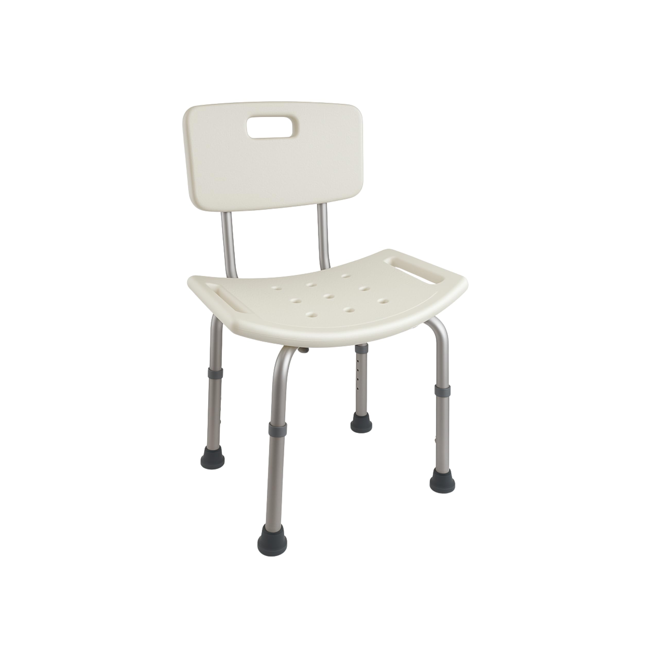 Mobiclinic Bath Chair Olivo, Height-Adjustable, Aluminium, Backrest