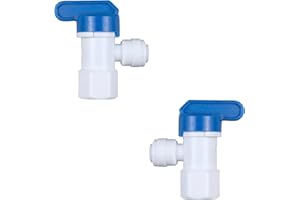 GENERIC EZRODI 2 Pack RO Water Tank Valve Connector for Reverse Osmosis Storage Tank (2, 1/4 in. Female Thread and 1/4 in. O.D. output)