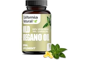 YISHIDA Wild Oregano Oil Vegetarian Soft Capsules - California Natural - Immune System & Digestive Support - Promote Gut Health & Healthy Digestion - 100% Vegetarian - 70% Carvacrol - Herbal 90 count