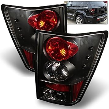 Amazon Com For 05 06 Jeep Grand Cherokee Suv Black Bezel Rear Tail Lights Brake Lamps Replacement Pair Left Right Automotive