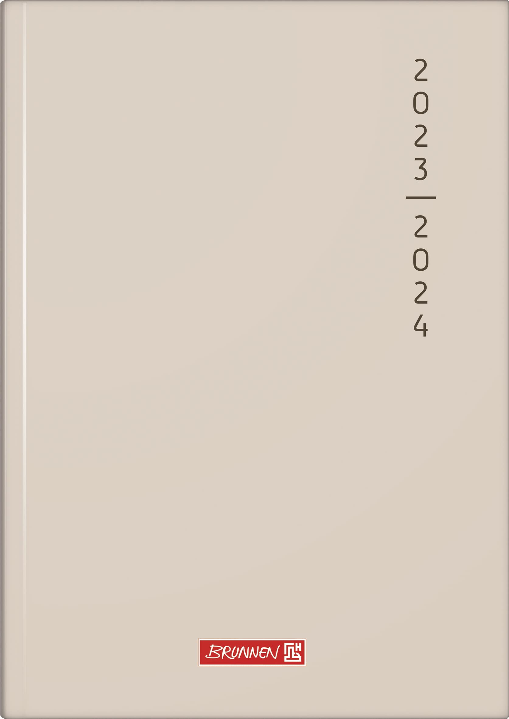 BRUNNEN Plain Cream School Calendar 2023/2024 1 Page = 1 Day A5 Natural
