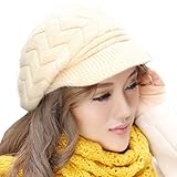 Aweids Lady's Fashion Warm Knit Beanie Hat Crochet Warm Brim Hats