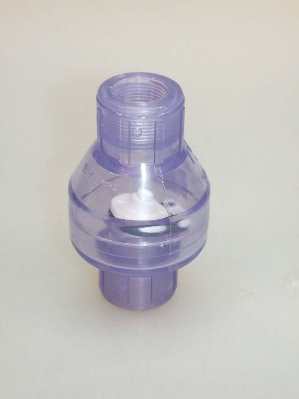 King Brothers Inc. KSCC0500T 1/2Inch Threaded PVC Clear Swing Check