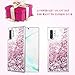 Caka Case for Galaxy Note 10 Plus Glitter Case Liquid Bling Luxury Fashion Flowing Floating Sparkle Shining Glitter Soft TPU Clear Women Girls Case for Samsung Galaxy Note 10+ Plus 5G (Rose Gold)