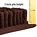 LuxUrux Bathroom Rugs Sets 2 Piece: Quick Dry, Soft Plush Anti-Slip, Super Absorbent. Includes Rectangular (31x20 inches) & U-Shaped Toilet Mat (20x20 inches) | Brown