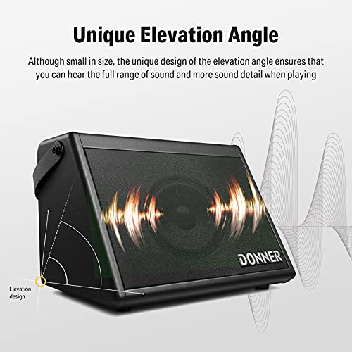 Donner Mini Electric Drum Amp 20W, Wireless Electronic Drum Amplifier Keyboard Speaker DDA20