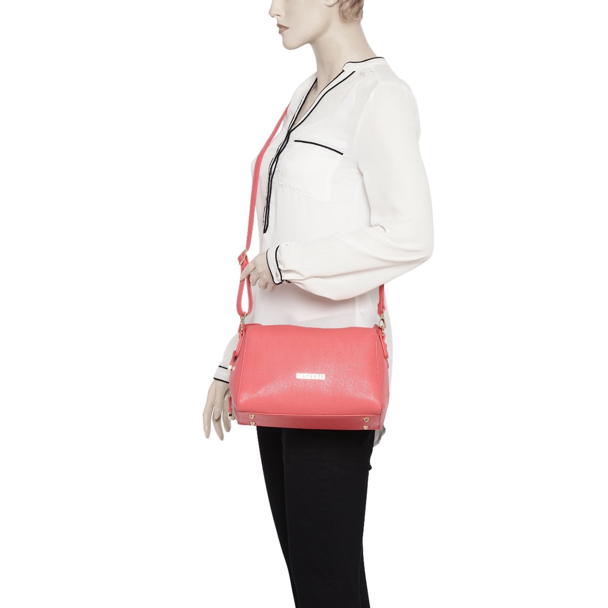 caprese women's satchel (coral)