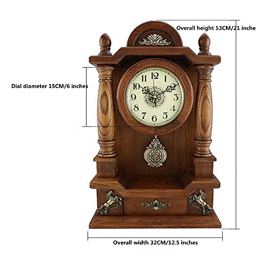 Antique Mantel Clocks,Mantle Grandfather Clock with Chimes,Metal