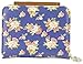 ETIAL Women's Vintage Floral Zip Mini Wallet Short Design Coin Purse Royal Blue