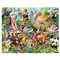 Visual Echo 3D Effect Party Animals 3D Lenticular Puzzle 500pc S4