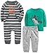 Simple Joys by Carter's Baby Boys' 3-Piece Playwear Set, Turquoise/Gray Dino, 12 Months