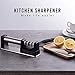 Knife Sharpener - Professional Kitchen 3 Stage Knife Sharpener for Straight and Ceramic knives, Diamond, Tungsten Steel and Ceramic Rod Helps Restore and Polish Blades, Quickly, Safe and Easy to Use