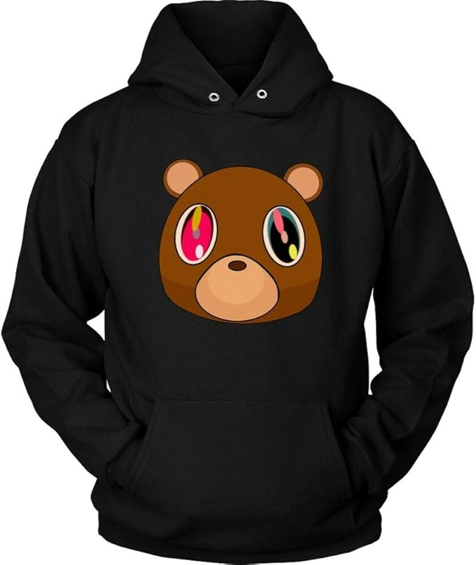 Mens Hoodie Kanye West Dropout Bear Printed Hooded Pullover Sweatshirts