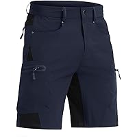 HARD LAND Men's Tactical Shorts Ripstop Work Shorts With 10 Pockets Waterproof Cargo Shorts Hiking Size 46 Coyote Brown