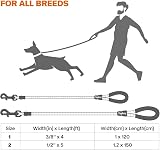 Taglory Rope Dog Lead with Padded Handle 1.5 m Reflective 1.2 cm Black view 7