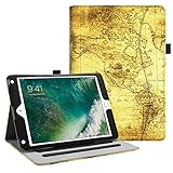Fintie iPad 9.7 2018 2017 / iPad Air 2 / iPad Air Case - [Corner Protection] Multi-Angle Viewing Folio Cover w/Pocket, Auto Wake/Sleep for Pad 6th / 5th Gen, iPad Air 1/2, Ancient Map