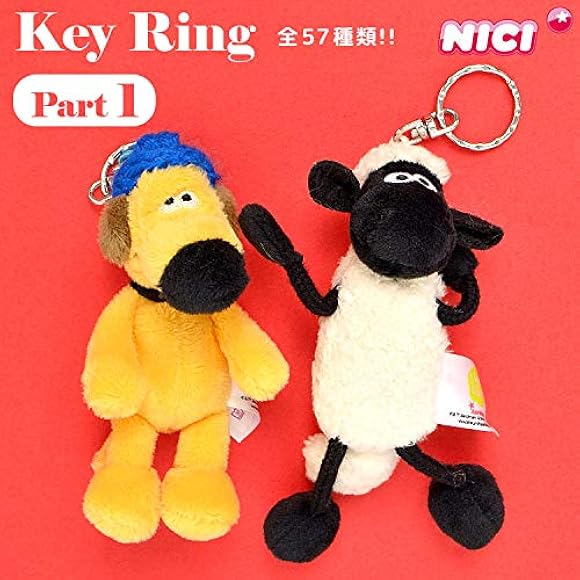 Amazon キーホルダー ぬいぐるみ Nici ニキ レディース かわいい アニマル 海外 アニメ キャラクター マスコット ストラップ キーリング 大きい 10cm ノーブランド品 キーホルダー チェーン