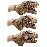 Yolococa Dinosaur Hand Puppet Toys,Soft Rubber Realistic Raptor Dinosaur Head Tyrannosaurus Rex,1 PCS