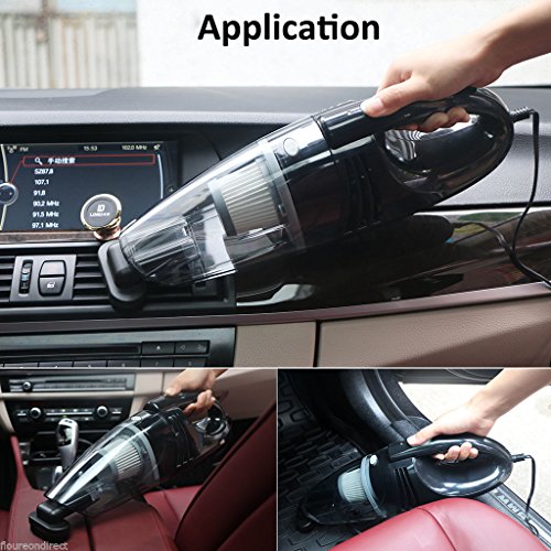 Cordless Vacuum,Mini Car Portable Super Cyclone Handheld Vacuum Cleaner for Car Vehicle 12V 75W