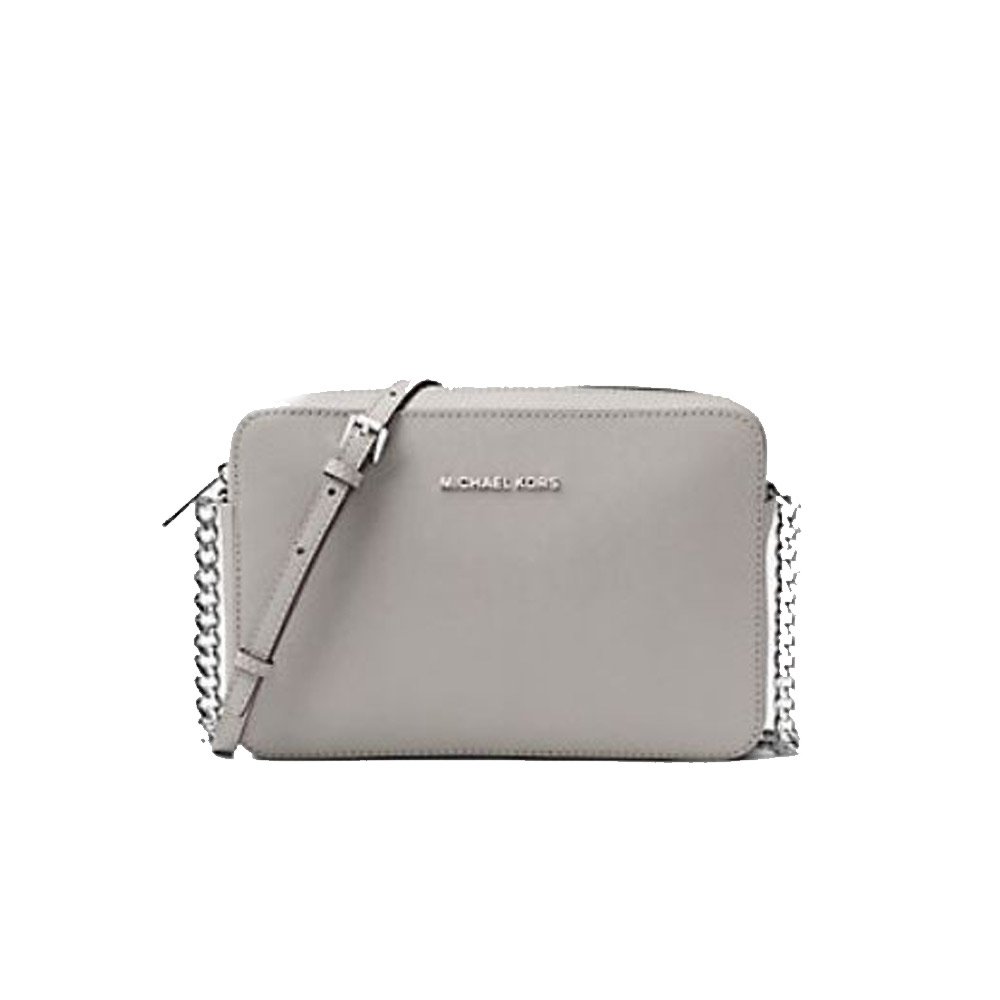 MICHAEL KORS JET SET LARGE SAFFIANO LEATHER CROSSBODY PEARL GREY [並行輸入品] | MICHAEL KORS | ショルダーバッグ