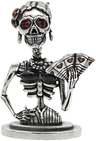 Controse Silver-Toned Stainless Steel Lady de Muerte - Skeleton Statue