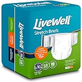 Ultimate Breathable Unisex Stretch Briefs (Large/Extra Large 48" - 66" Waist) - 18 Count