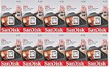 SanDisk Ultra 16GB (10 Pack) Class 10 80MBps SD Memory Card SDHC UHS-I SDSDUNC-016G-GN6IN