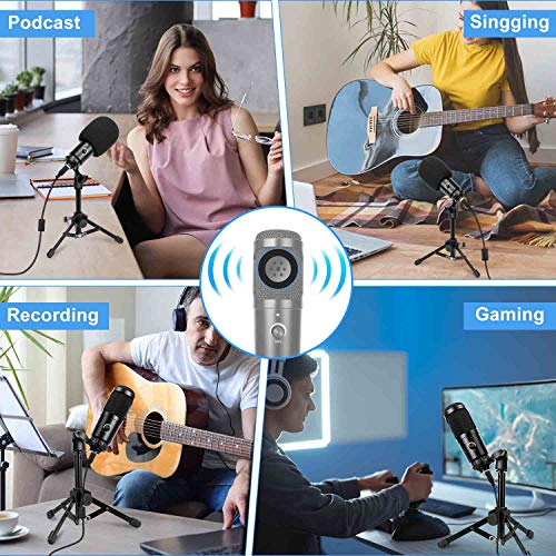 USB Podcast Microphone, Hires Sampling Rate 192KHZ/24BIT Condenser