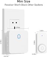 SECRUI Wireless Doorbell 1000 ft IP55 Waterproof 32 Chimes 5 Volumes view 6