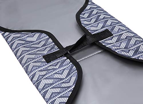 ELENTURE Diaper Changing Pad, Baby Infant Portable Travel Changing Station Mat Bag with Kneecap (Gray/White Dot)