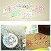 Floral Patterns Diary Stamp Set,Square Wooden Rubber Flower Signet Lace Stamp for DIY Scrapbooking Album Card Making(6pcs with Different Patterns)