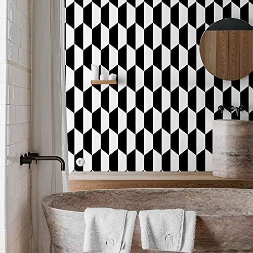 SXMY Modern Simplicity Wallpaper 3D Geometry Decor Backdrop Wall Paper Roll for Clothing Store bar-White