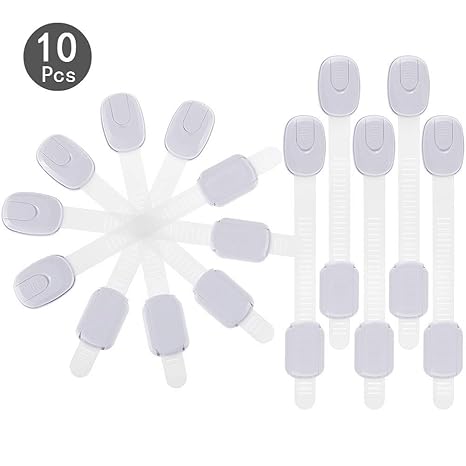 Rovtop Einstellbare Kindersicherung Schrank Klebrige Baby Türschloss Schublade Verschlüsse schubladensicherung ohne Bohren CE