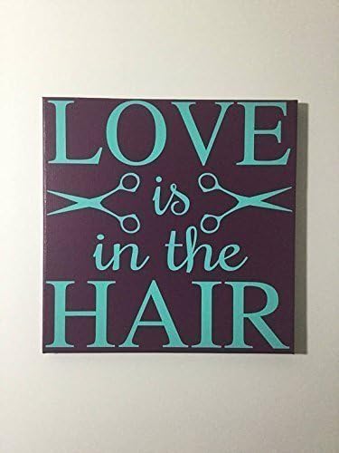 Painted canvas sign - colorful hairstylist gift