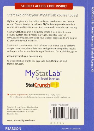 Statistics for Psychology, Books a la Carte Plus NEW MyLab Statistics with eText -- Access Card Package (6th Edition)