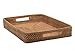KOUBOO Laguna Serving Tray–Versatile Decorative Tray for Kitchen Table, Coffee Table, Food Serving, Breakfast Tray, Home Decor – Rattan, Wicker Tray, Hoeny-Brown