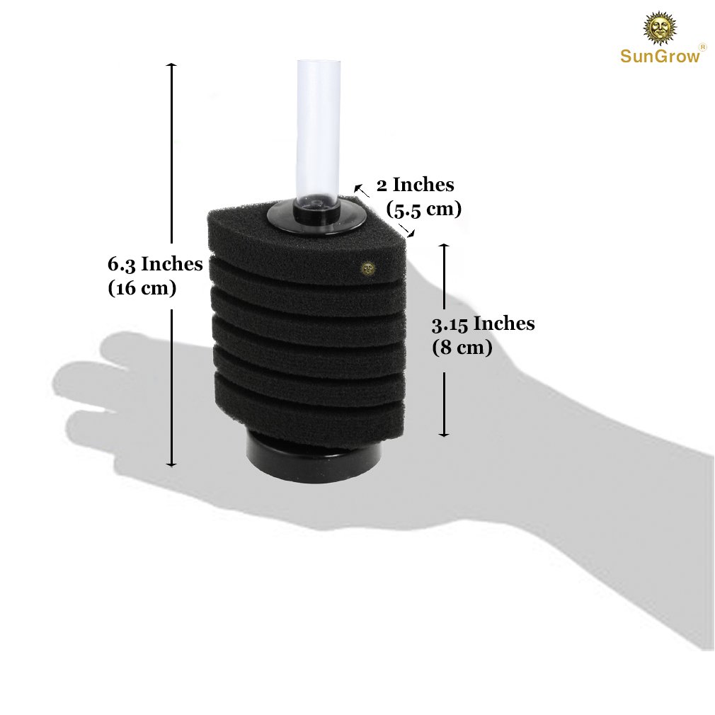 6-Layer Betta Corner Filter by SunGrow: Provides Biological and Chemical Filtration: Promotes Colonization of Nitrifying Bacteria: Color Black