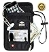 ZEGUR Multifunctional Travel Neck Wallet with RFID Blocking Technology - Lightweight Passport Holder Neck Pouch for Men & Women - Keep your Cash and Document Safe - Black