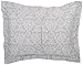 Amazon Brand – Pinzon Paris Printed Egyptian Cotton Sateen Duvet Set - Full or Queen, Light Gray