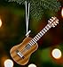 BANBERRY DESIGNS Hanging Guitar Ornament Decoration - Brown Acoustic Guitar - Realistic Strings - Gifts for a Music Teacher - Music Students
