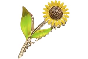 ULTECHNOVO Metal Sunflower Claw Clip Floral Hair Accessory for Women Thick and Fine Hair Non-slip Ponytail