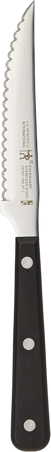 J.A. Henckels International 8-pc Steak Knife Set, 4.5", Black: Steak Knives: Kitchen & Dining