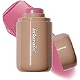 Cream Blush stick, Natural-Looking Matte Finish Makeup Blush stick, Hydrating Long Lasting Lightweight Blendable Blush for cheeks (#2 Bright Pink, 1 PC)