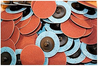Car Builder Supply QC Type R Grinding Sanding Disc 2 inch 120 Grit Aluminum Oxide (AO) 50pc