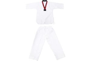 Taekwondo Uniform Polyester Cotton Lightweight Uniform Sets for Students Kids Adults Training Martial Arts Practice