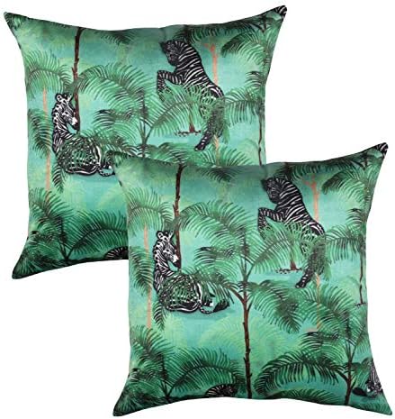 The Zebra Squad Print Cushion Cover - 16" x 16", Set of 2